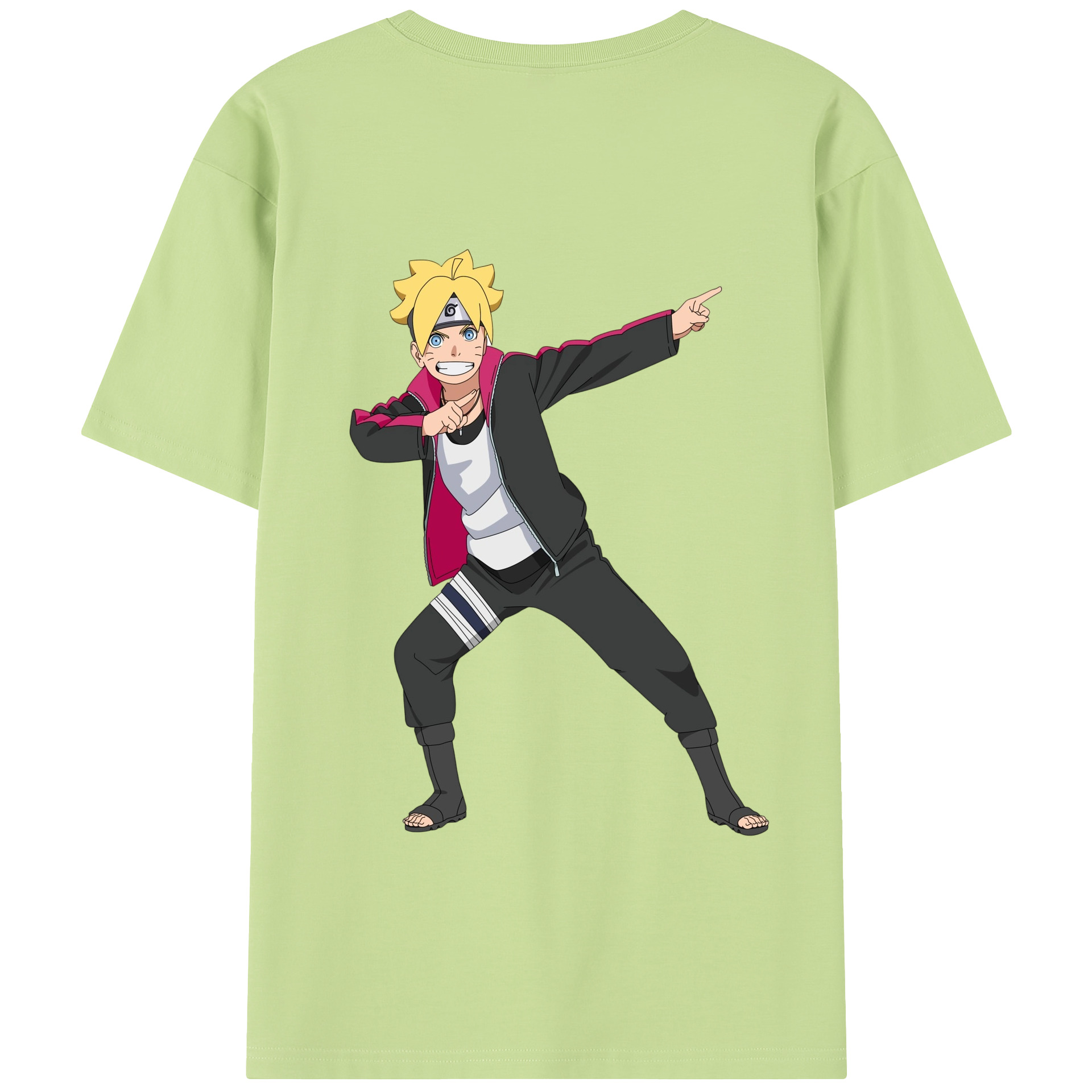 （画像用） NARUTO -ナルト- うずまき ボルト Uzumaki Boruto 綿100％半袖Tシャツ（背面プリント）